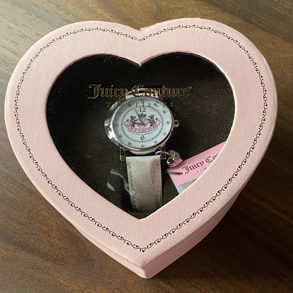 NWT Juicy Couture Watch Heart Box Pink couture coquette